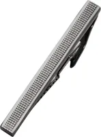 Men's Brushed Silver Tie Bar, Metal Silver, One Size