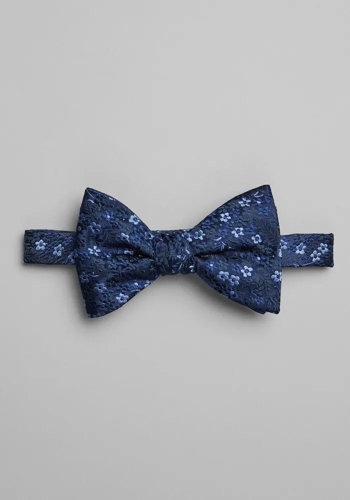 JoS. A. Bank Men's Floral Pre-Tied Bow Tie, Navy, One Size