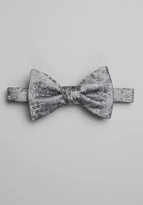 JoS. A. Bank Men's Floral Pre-Tied Bow Tie, Metal Silver, One Size