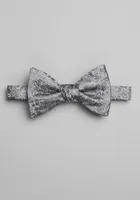 JoS. A. Bank Men's Floral Pre-Tied Bow Tie, Metal Silver, One Size