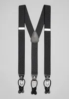 JoS. A. Bank Men's Jos. A Bank Stretch Geo Pattern Suspenders, Black, One Size