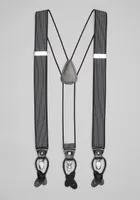 Men's Jos. A Bank Stretch Stripe Suspenders, Charcoal, One Size