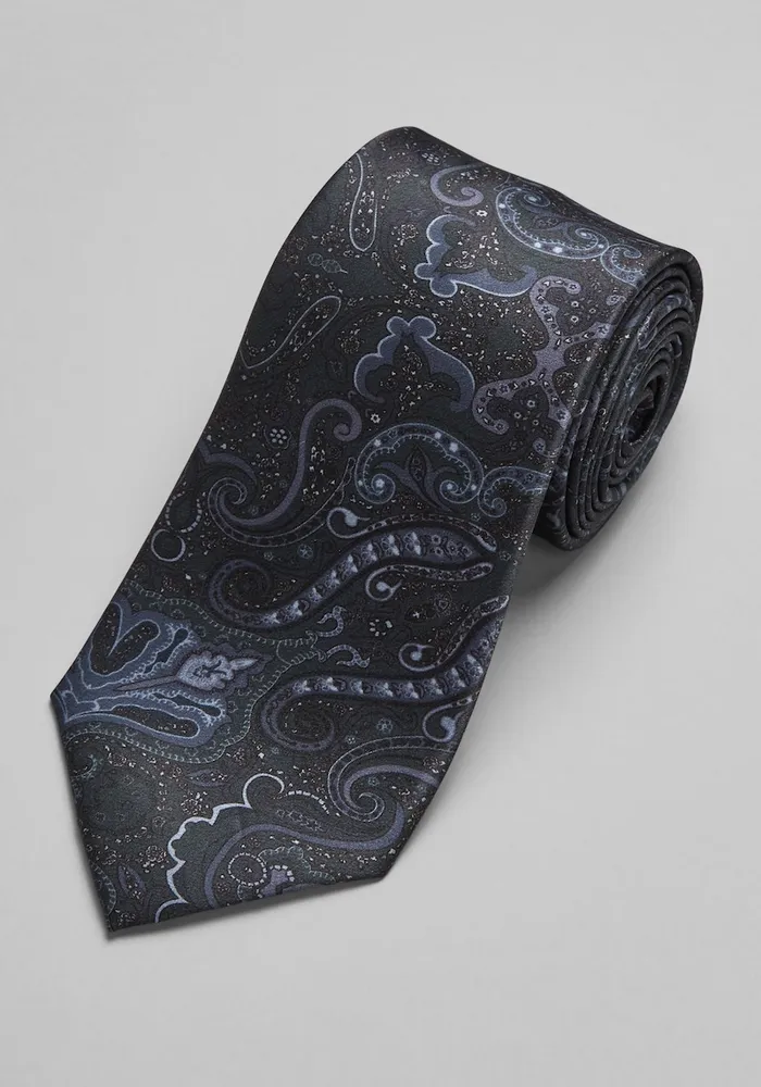 JoS. A. Bank Men's Reserve Collection Paisley Tie, Black