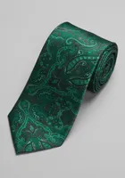 Men's Reserve Collection Paisley Tie - Long, Green, LONG