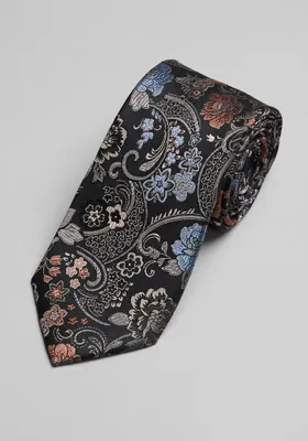 JoS. A. Bank Men's Reserve Collection Shogun Floral Tie, Black, One Size
