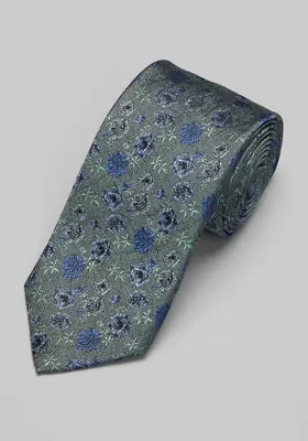 JoS. A. Bank Men's Reserve Collection Floral Tapestry Tie, Blue, One Size