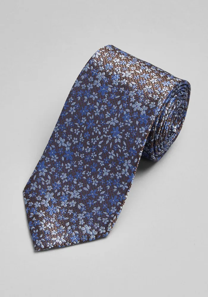 JoS. A. Bank Men's Reserve Collection Mini Floral Tie, Brown, One Size