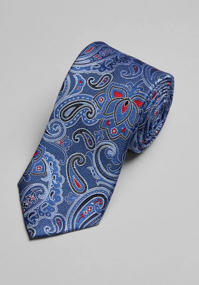 JoS. A. Bank Men's Reserve Collection Lotus Paisley Tie, Navy, One Size