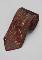 JoS. A. Bank Men's Reserve Collection Textured Paisley Tie, Burgundy, One Size