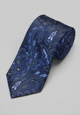 JoS. A. Bank Men's Reserve Collection Textured Paisley Tie, Navy, One Size