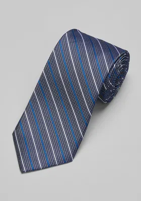 Men's Reserve Collection Pebble Stripe Tie, Dark Grey, One Size
