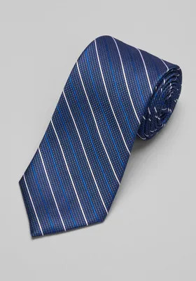 JoS. A. Bank Men's Reserve Collection Pebble Stripe Tie, Blue, One Size