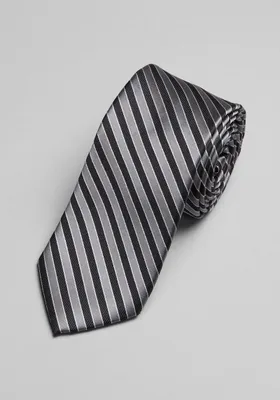 JoS. A. Bank Men's Stripe Tie, Black, One Size