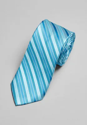 JoS. A. Bank Men's Stripe Tie, Teal, One Size