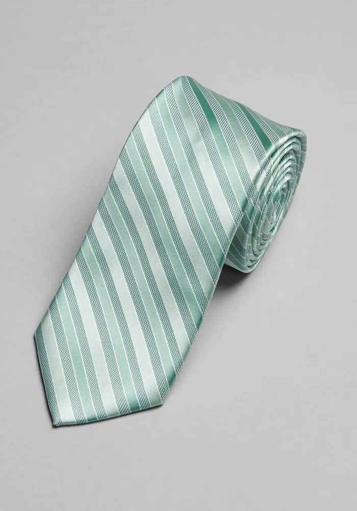 JoS. A. Bank Men's Stripe Tie, Mint, One Size