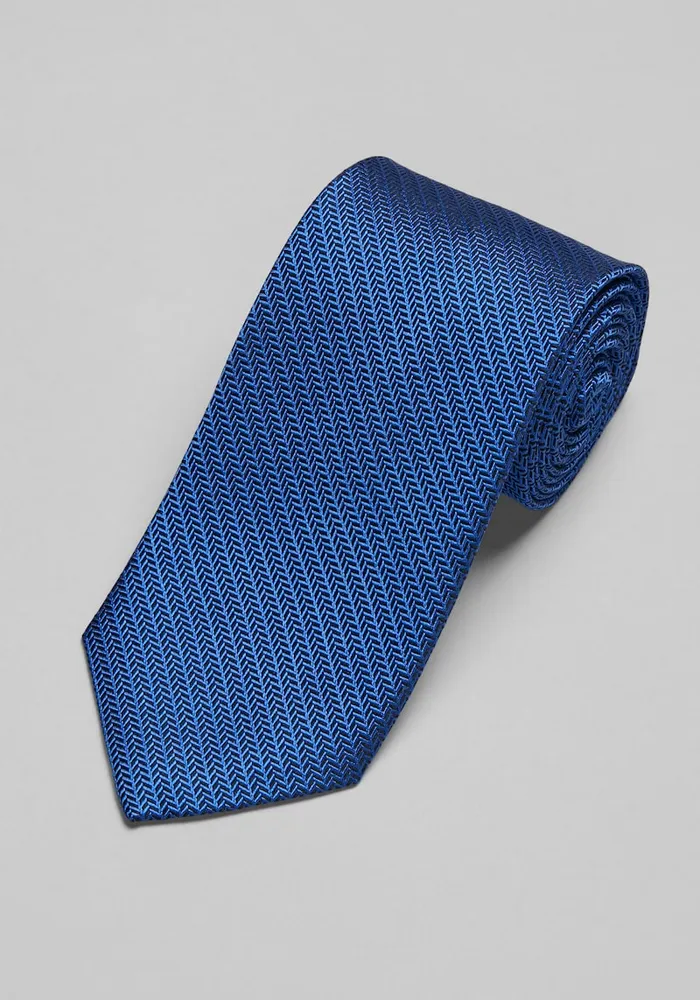 JoS. A. Bank Men's Chevron Stripe Tie, Blue, One Size