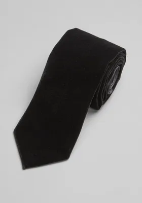 JoS. A. Bank Men's Velvet and Satin Tie, Black, One Size
