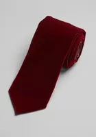 JoS. A. Bank Men's Velvet and Satin Tie, Burgundy, One Size