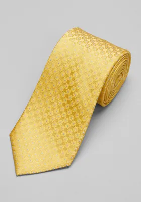 JoS. A. Bank Men's Traveler Collection Faille Neat Tie, Yellow, One Size