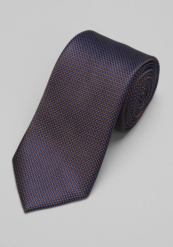 JoS. A. Bank Men's Traveler Collection Two Tone Dot Neat Tie, Brown, One Size