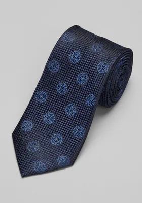 JoS. A. Bank Men's Traveler Collection Tonal Medallion Tie, Navy, One Size