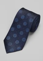 JoS. A. Bank Men's Traveler Collection Tonal Medallion Tie, Navy, One Size