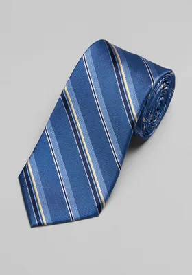 JoS. A. Bank Men's Traveler Collection Chevron Stripe Tie, Blue, One Size