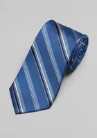 JoS. A. Bank Men's Traveler Collection Chevron Stripe Tie, Blue, One Size