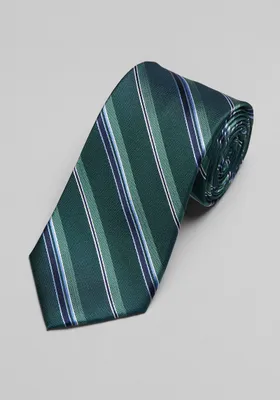 JoS. A. Bank Men's Traveler Collection Chevron Stripe Tie, Green, One Size