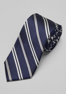 JoS. A. Bank Men's Traveler Collection Simple Stripe Tie, Navy, One Size