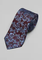 JoS. A. Bank Men's Traveler Collection Floating Fiori Floral Tie, Wine, One Size
