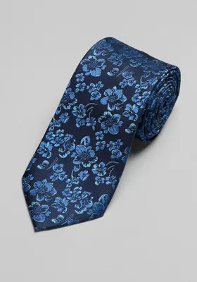 JoS. A. Bank Men's Traveler Collection Floating Fiori Floral Tie, Navy, One Size