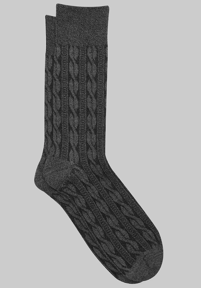 Men's Cashmere Blend Socks, Quiet Shade, Mid Calf