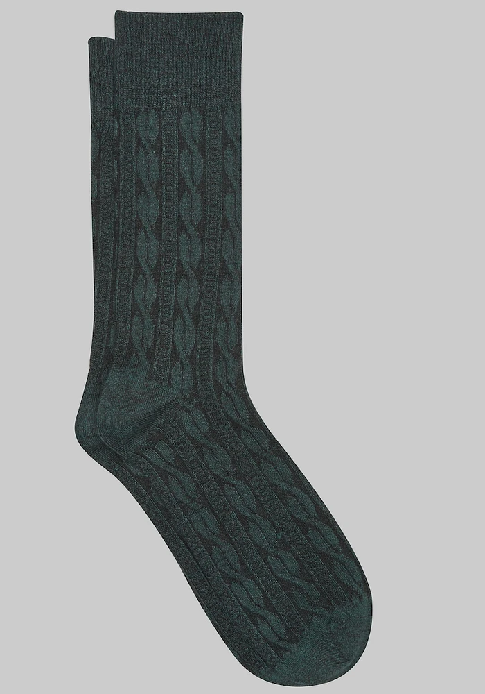 Men's Cashmere Blend Socks, Hunter Twist, Mid Calf