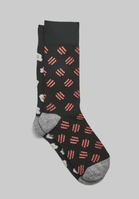 JoS. A. Bank Men's Bacon and Egg Socks, Black, Mid Calf