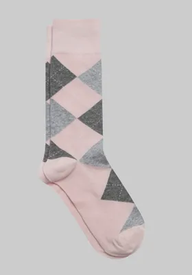 JoS. A. Bank Men's Argyle Socks, Pink, Mid Calf