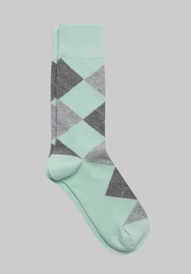 JoS. A. Bank Men's Argyle Socks, Green, Mid Calf