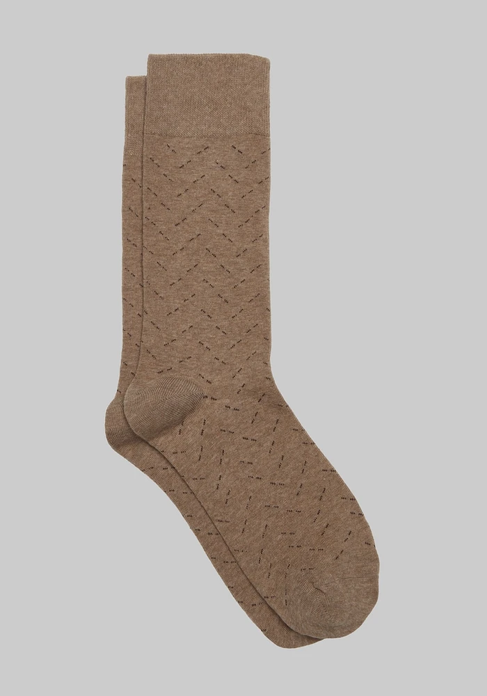 Men's Dash Socks, Tan Heather, Mid Calf