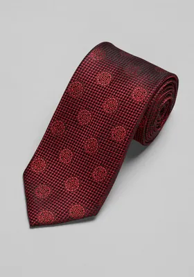 JoS. A. Bank Men's Traveler Collection Tonal Medallion Tie, Rust, One Size