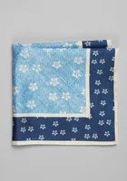 JoS. A. Bank Men's Two Florals Pocket Square, Light Blue, One Size