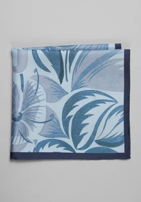 JoS. A. Bank Men's Tropical Watercolor Pocket Square, Light Blue, One Size