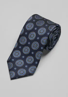JoS. A. Bank Men's Traveler Collection Medallion Tie, Blue, One Size
