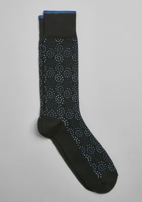 JoS. A. Bank Men's Swirl Socks, Black, Mid Calf
