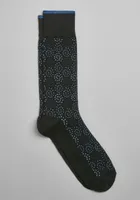 JoS. A. Bank Men's Swirl Socks, Black, Mid Calf