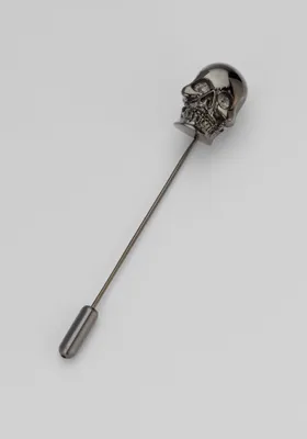JoS. A. Bank Men's Skeleton Stick Lapel Pin, Metal Silver, One Size