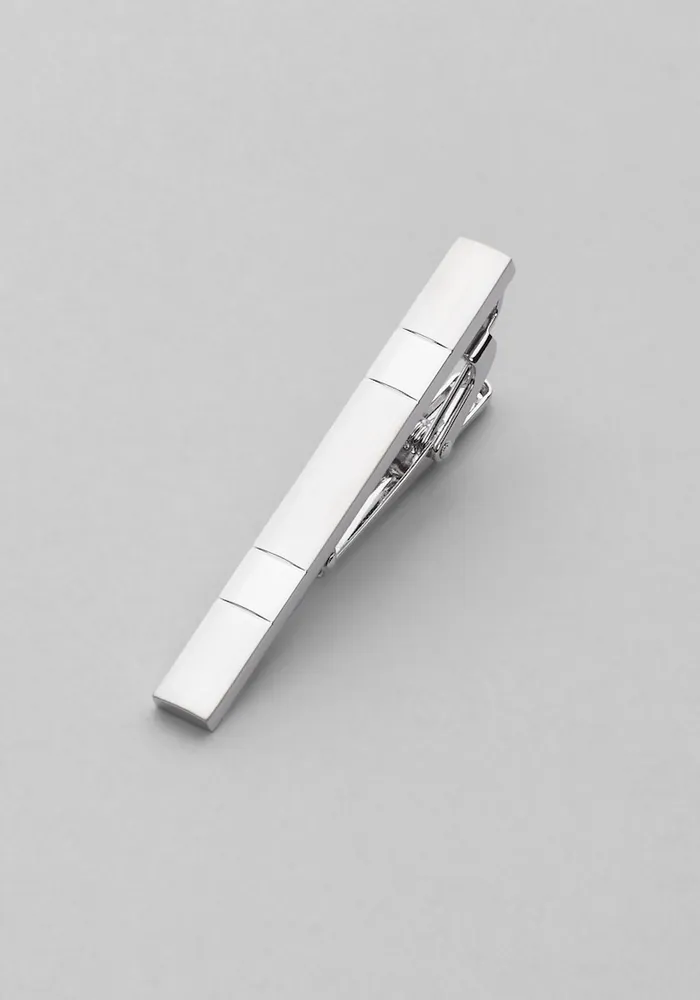 JoS. A. Bank Men's Etched Tie Bar, Metal Silver, One Size