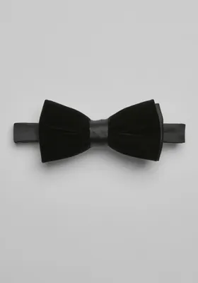 JoS. A. Bank Men's Solid Pre-Tied Bow Tie, Black, One Size