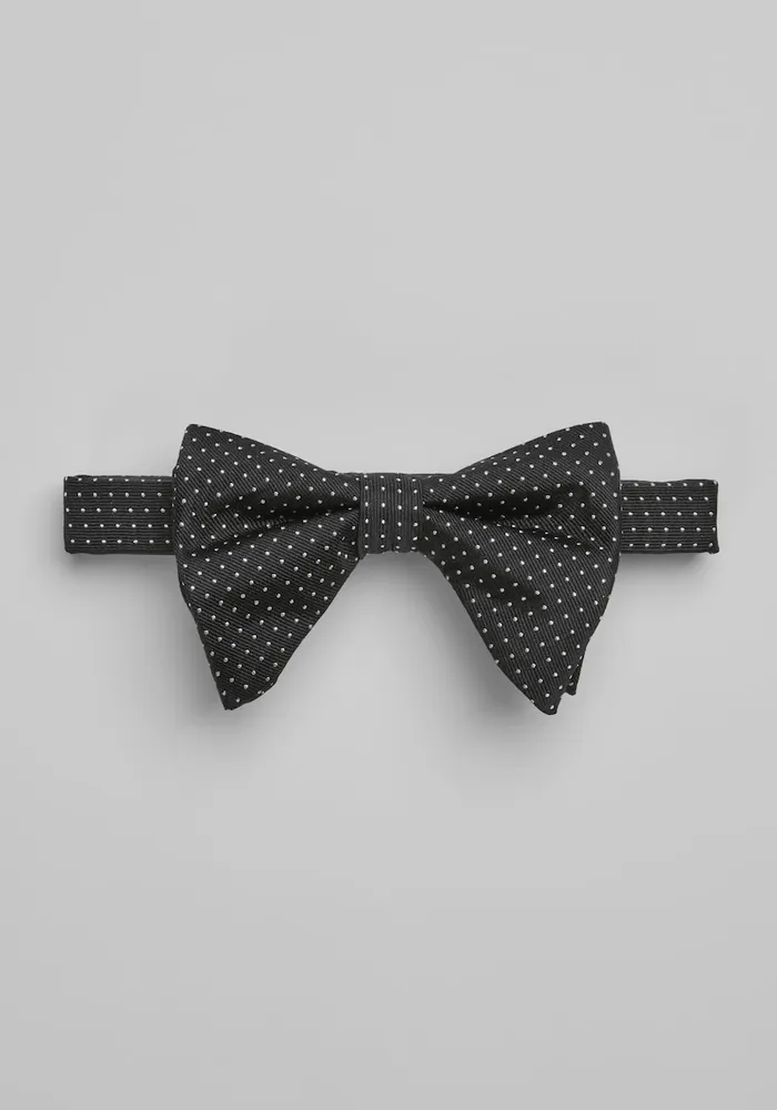 JoS. A. Bank Men's Pre-Tied Dot Bow Tie, Black, One Size