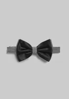 JoS. A. Bank Men's Layered Stripe Pre-Tied Bow Tie, Silver, One Size