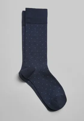 JoS. A. Bank Men's Micro Dot Socks, Navy, Mid Calf